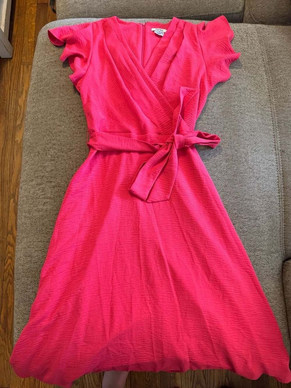 DKNY Flutter Sleeve Pink Dress Size 2